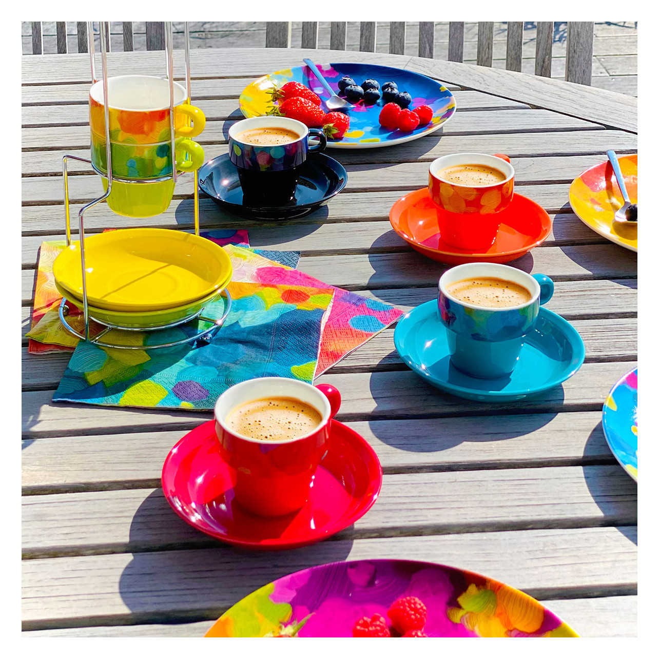 Tour De Tasses Espresso Café Des Artistes Palette Pylones 5235