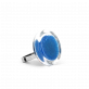 31354 - Glass ring - Cachou Nano Billes - Bleu roi