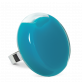 34775 - Anello in vetro - Platine Giga Milk - Turquoise