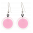 29151 - Boucles d\'oreilles crochet en verre soufflées - Cachou Milk - Bubble Gum