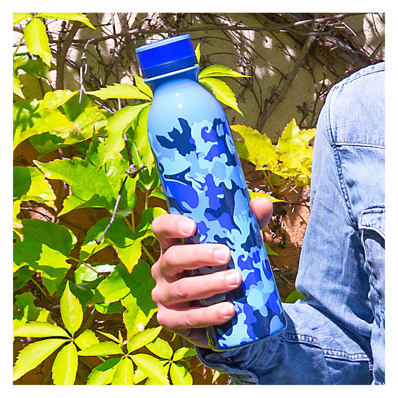 Thermos Keep Bottle Camouflage Blue Pylones 5118