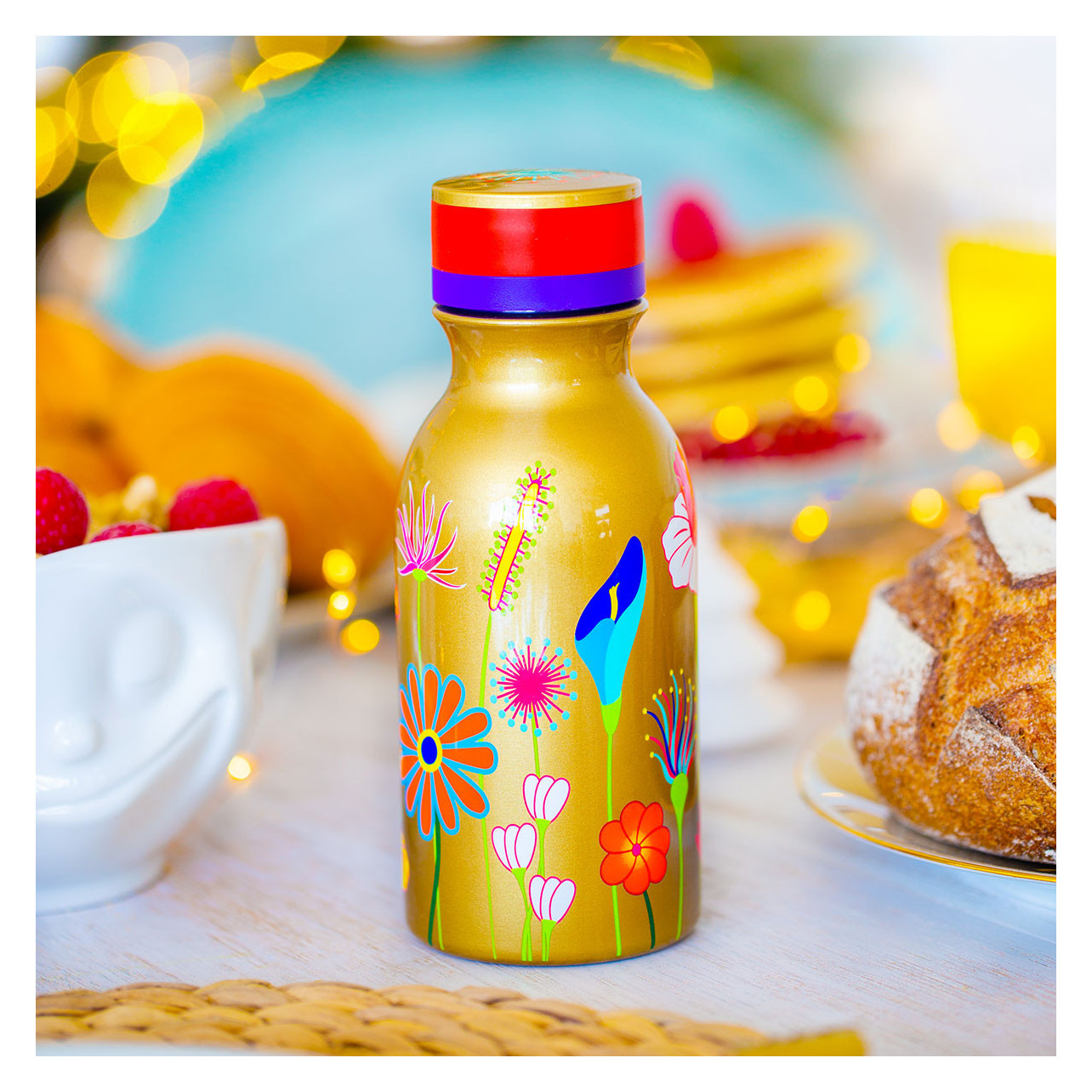 Thermal flask - Mini Keep Cool Bottle - Jardin Fleuri Gold - Pylones