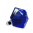 39643 - Bague en verre soufflé - Energie Medium transparent - Bleu Foncé