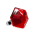 39643 - Bague en verre soufflé - Energie Medium transparent - Rouge