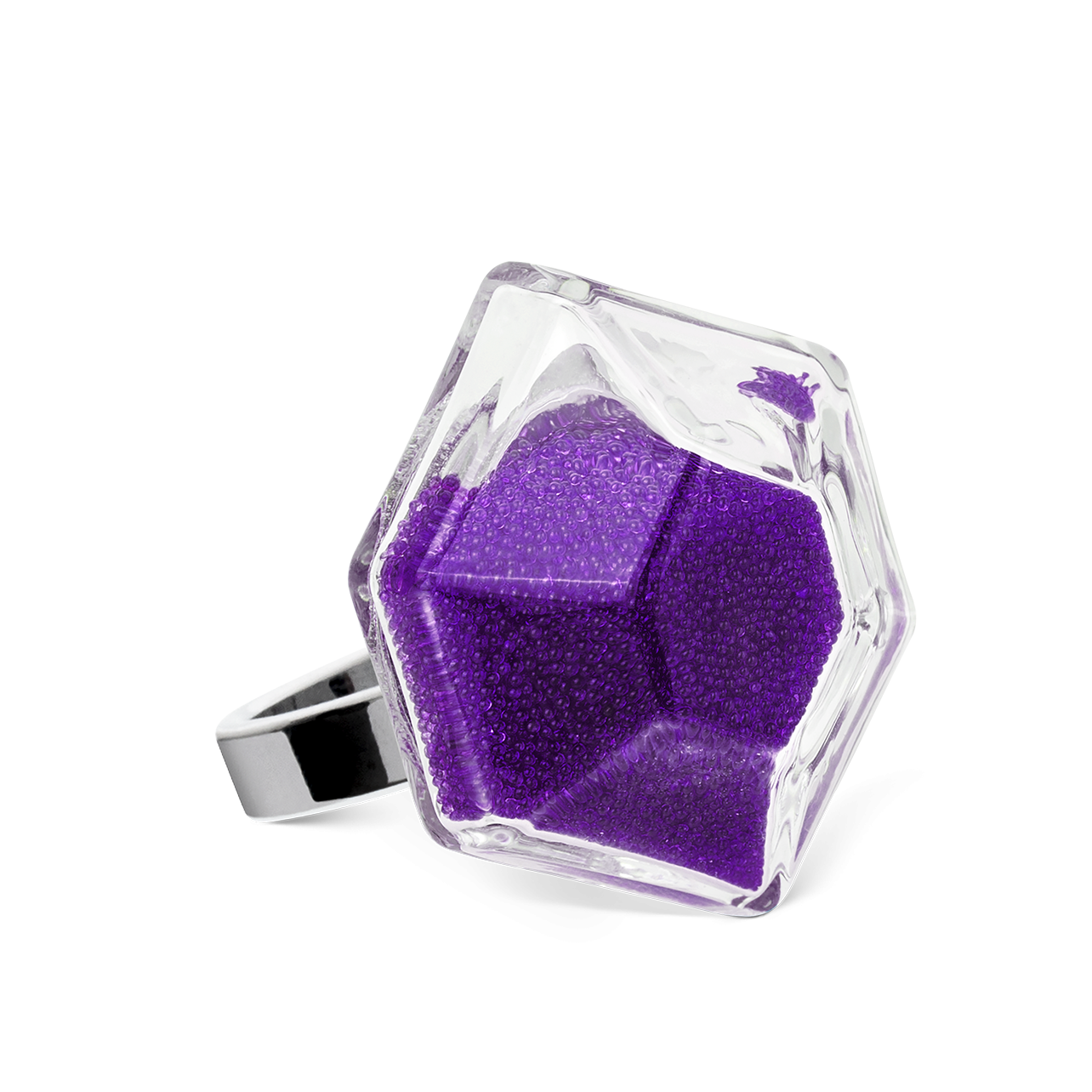 Glasring Energie Medium Billes Violett Pylones