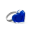 39753 - Anillo de vidrio soplado - Coeur Nano transparent - Bleu Foncé