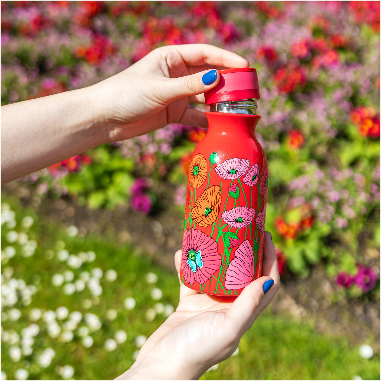 Thermos Mini Keep Cool Bottle Coquelicots Pylones 0353