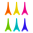 37658 - Set of 6 glass markers - Happy Markers - Tower