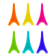 37658 - Set of 6 glass markers - Happy Markers - Tower