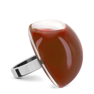 Anillo de vidrio soplado - Dome Giga Milk