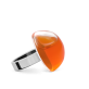 38047 - Anillo de vidrio soplado - Dome Mini Transparent - Orange