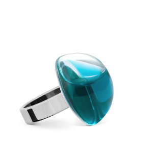 Bague en verre soufflé - Dome Mini Transparent